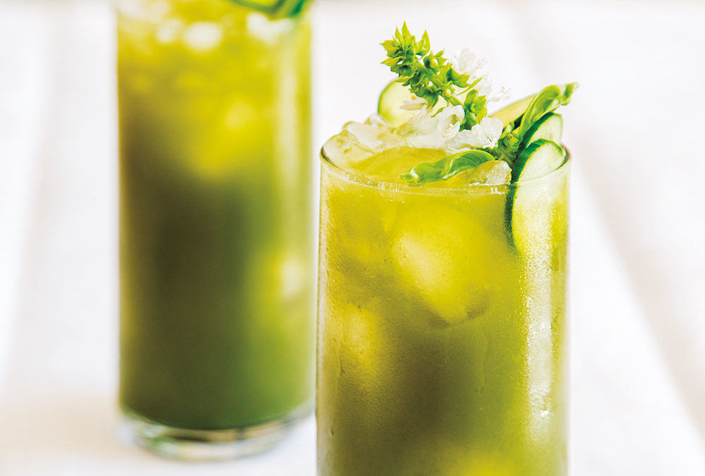 CBD Infused Tropical Green Tequila Cocktail