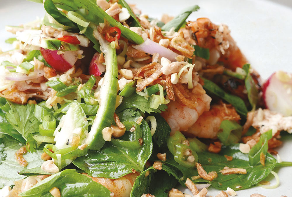 Cambodian Grilled Shrimp Salad