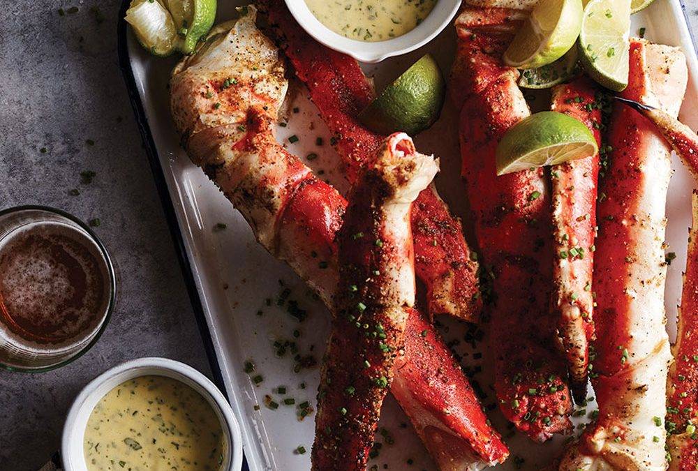Infused King Crab Leg with Herb Hollandaise