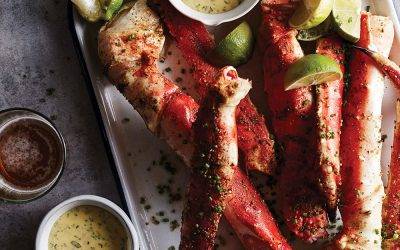 Roasted King Crab Leg with Herb Hollandaise