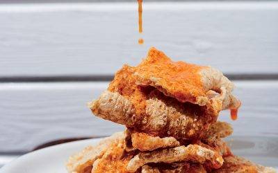 Recipe : Pork Rinds with Kimchi Butter Sauce