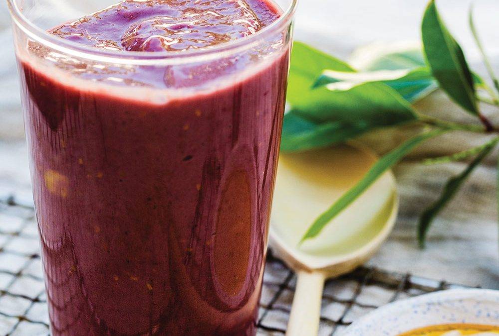Infused blueberry smoothie